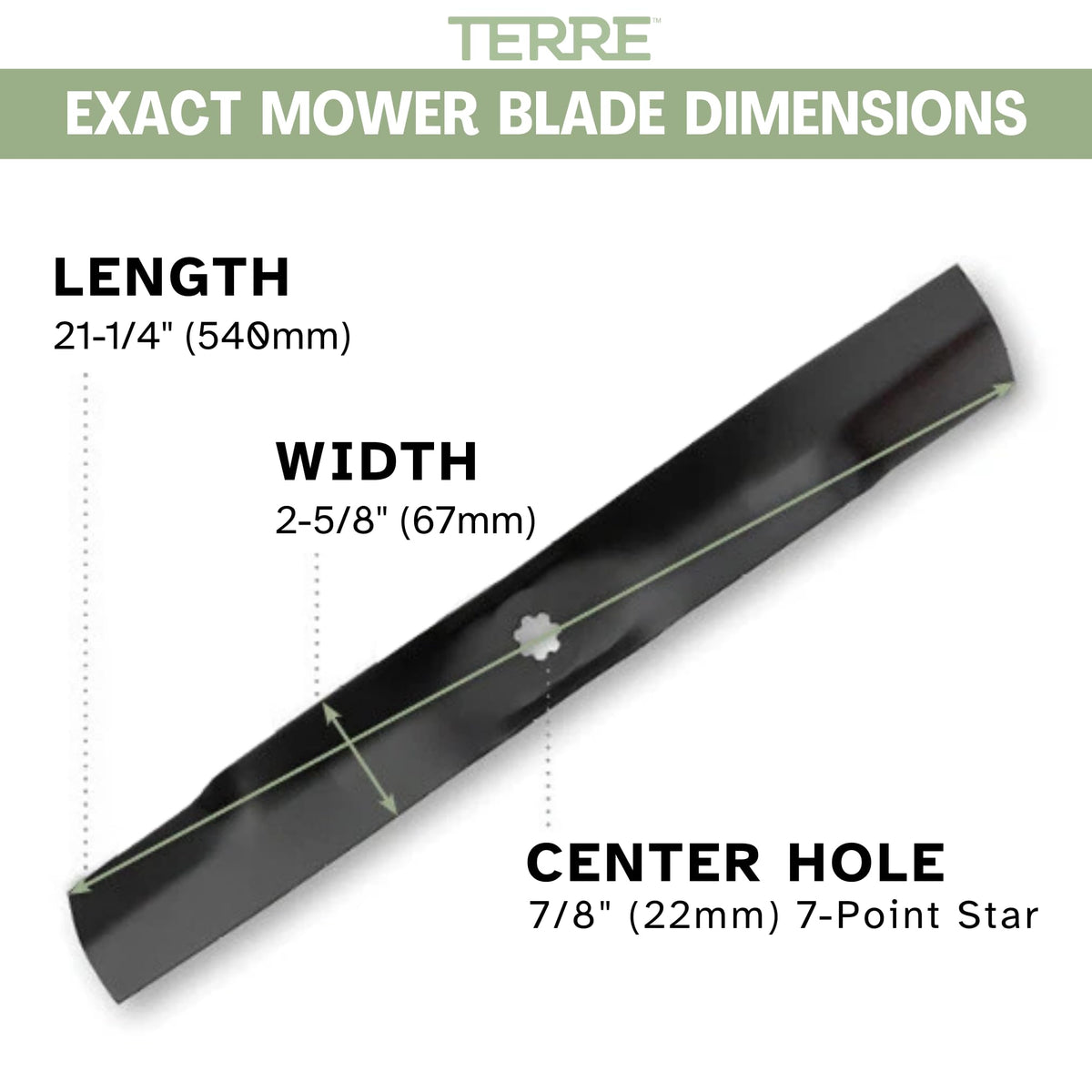 Terre blades compatible with John Deere AM137327-equipped tractors for reliable replacement.