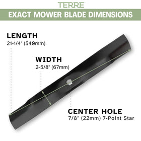 Terre blades compatible with John Deere AM137327-equipped tractors for reliable replacement.