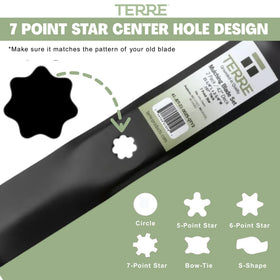 Terre blades compatible with John Deere AM141032-equipped tractors for smooth operation.