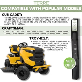 Terre blades for Troy-Bilt Pony 42-inch mowers ready for use