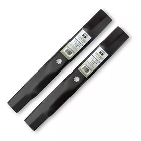 Terre two-pack high lift blades for 42-inch decks with secure mounting.