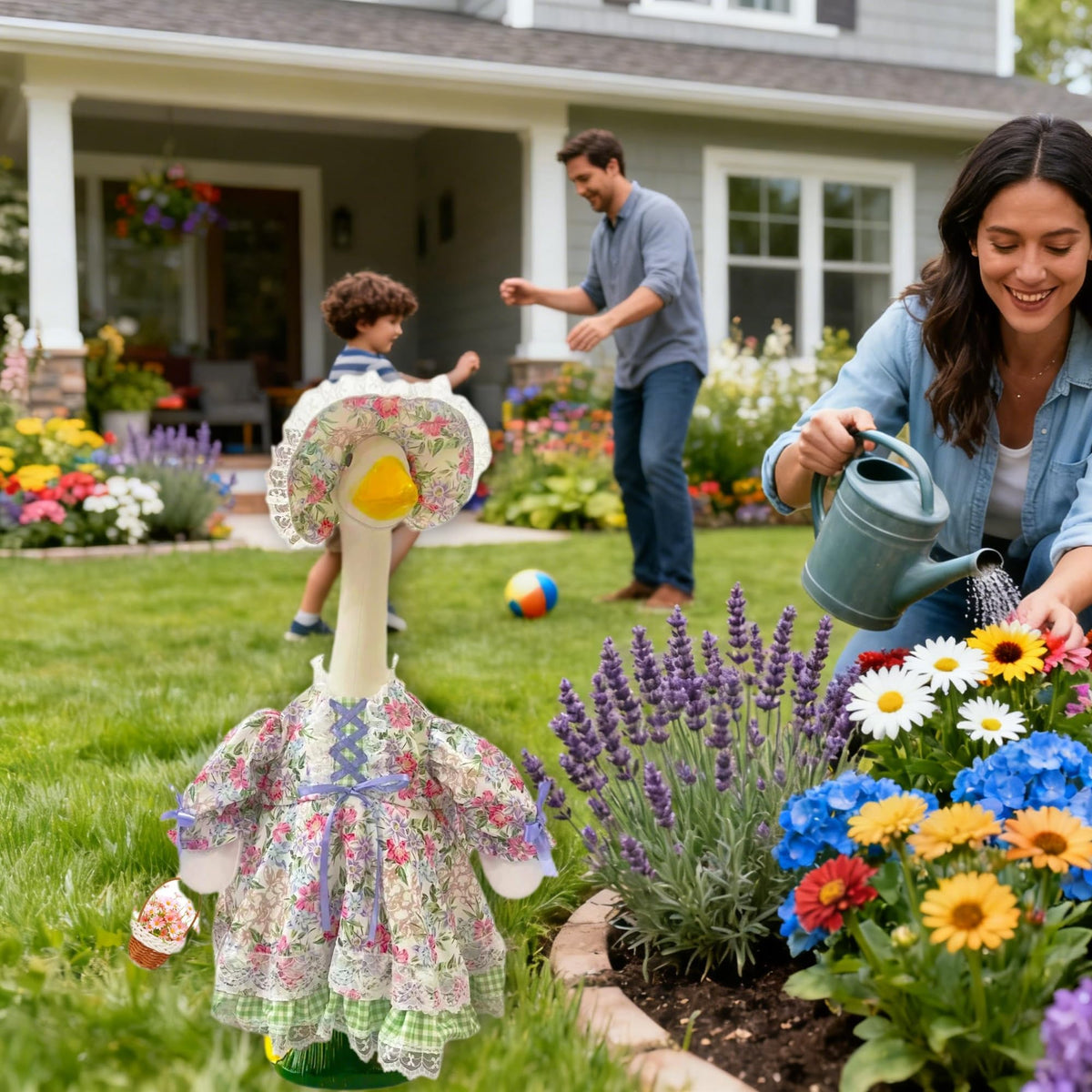 Terreva 23-28 inch fit ensures a snug, stylish fit for most lawn geese.