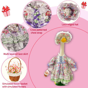 Terreva Faux daisies bundles add instant seasonal texture to your lawn statue.