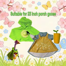 Terreva Light green cape adds whimsical flair to outdoor goose decor