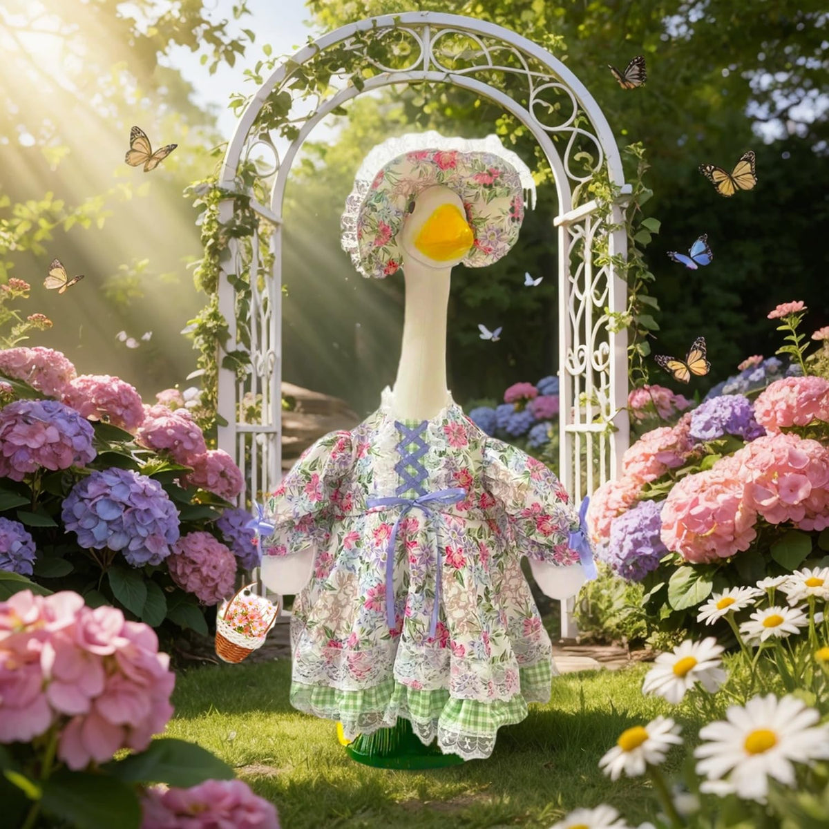 Terreva Floral-daisy style outfit creates cheerful, photo-ready garden scenes.