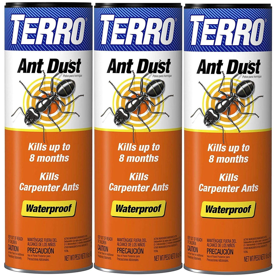 Terro 3-Pack 600 1-Pound Ant Killer Dust for quick ant control and easy application.