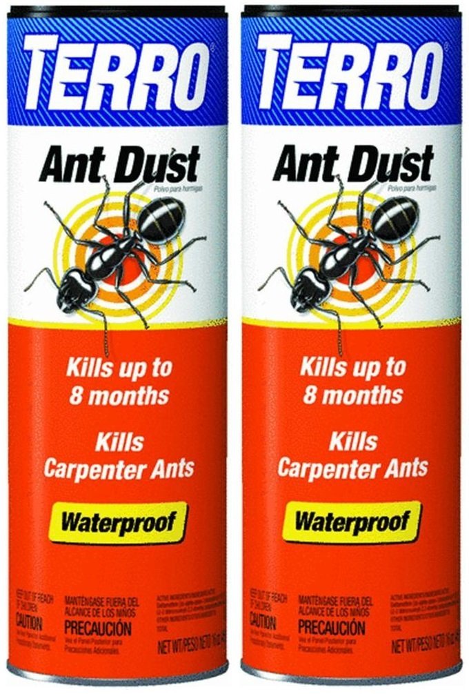 TERRO Ant Dust Powder bottle for long-lasting indoor and outdoor protection.