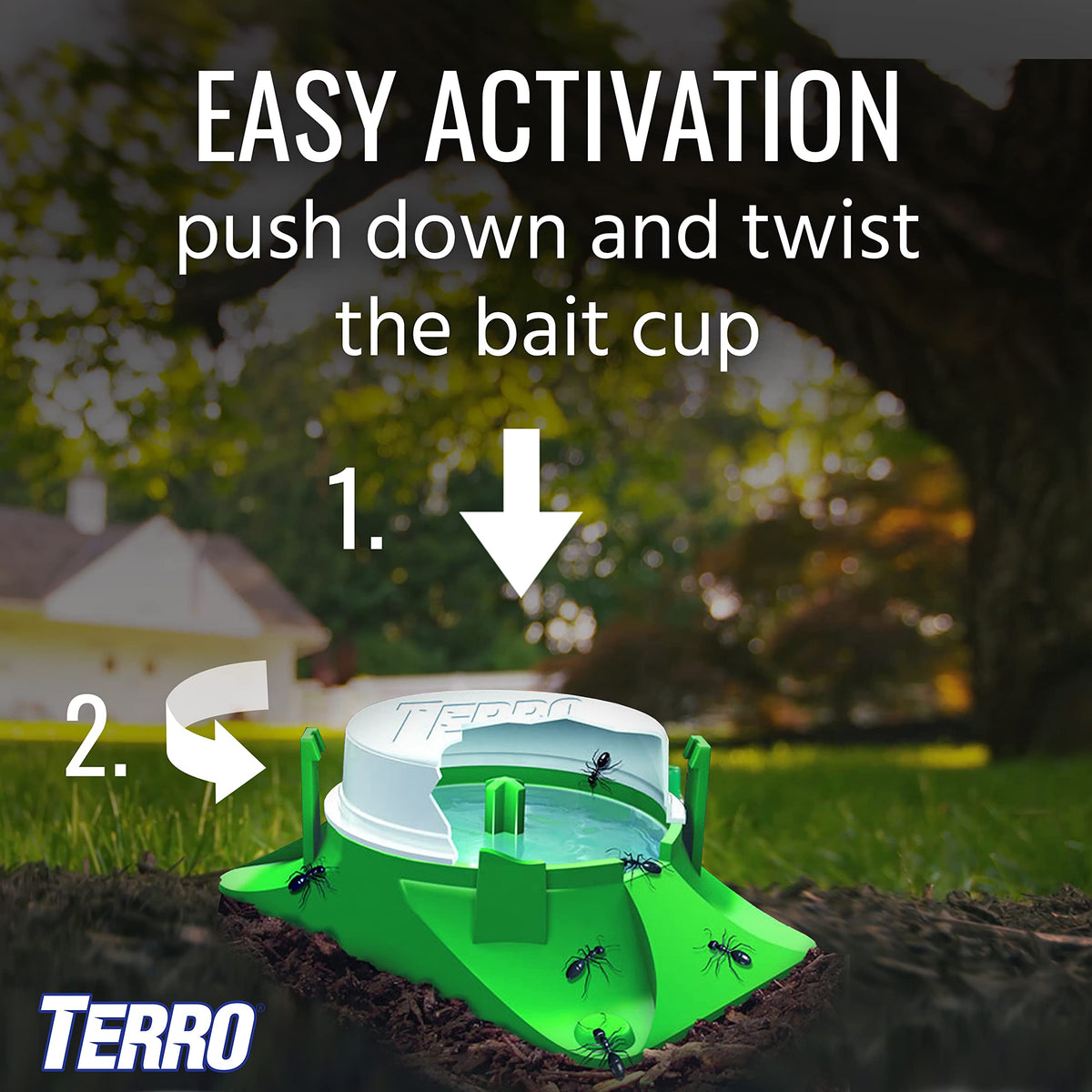 TERRO T1806SR borax-containing bait targets ants outdoors along trails