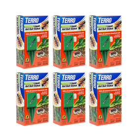 Terro T1812 outdoor bait stake insert attracting ants outdoors to prevent indoor infestations.
