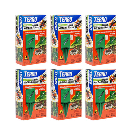 Terro T1812 outdoor bait stake insert attracting ants outdoors to prevent indoor infestations.
