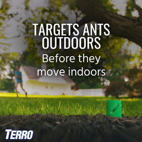 Terro T1812 weatherproof stake ready for outdoor use in any season.