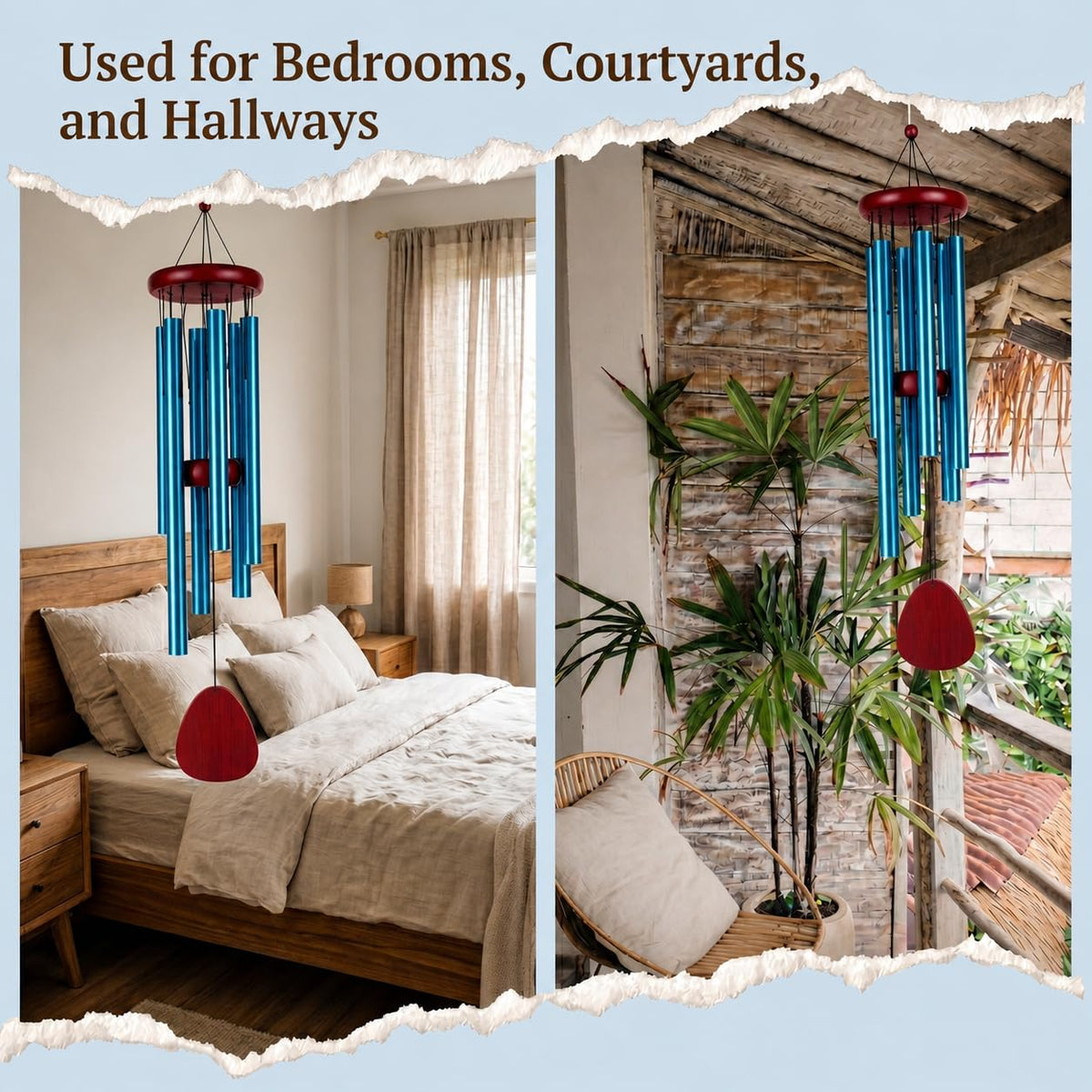 TERVEEX wind chimes durable anodized aluminum for lasting performance