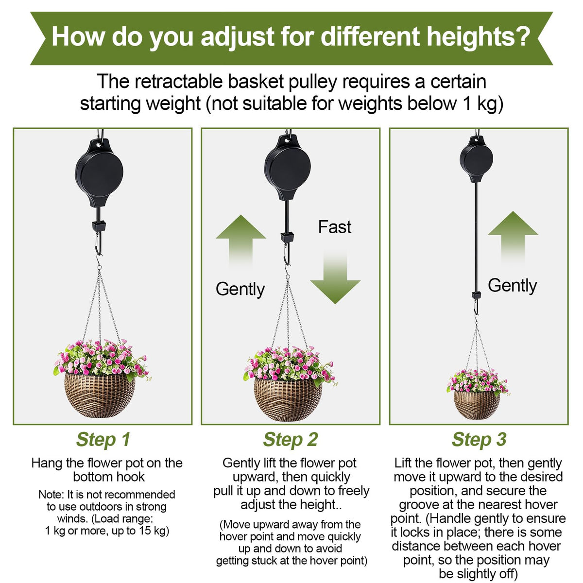 TERVEEX sturdy steel hook supports up to 15 lbs per hanger.