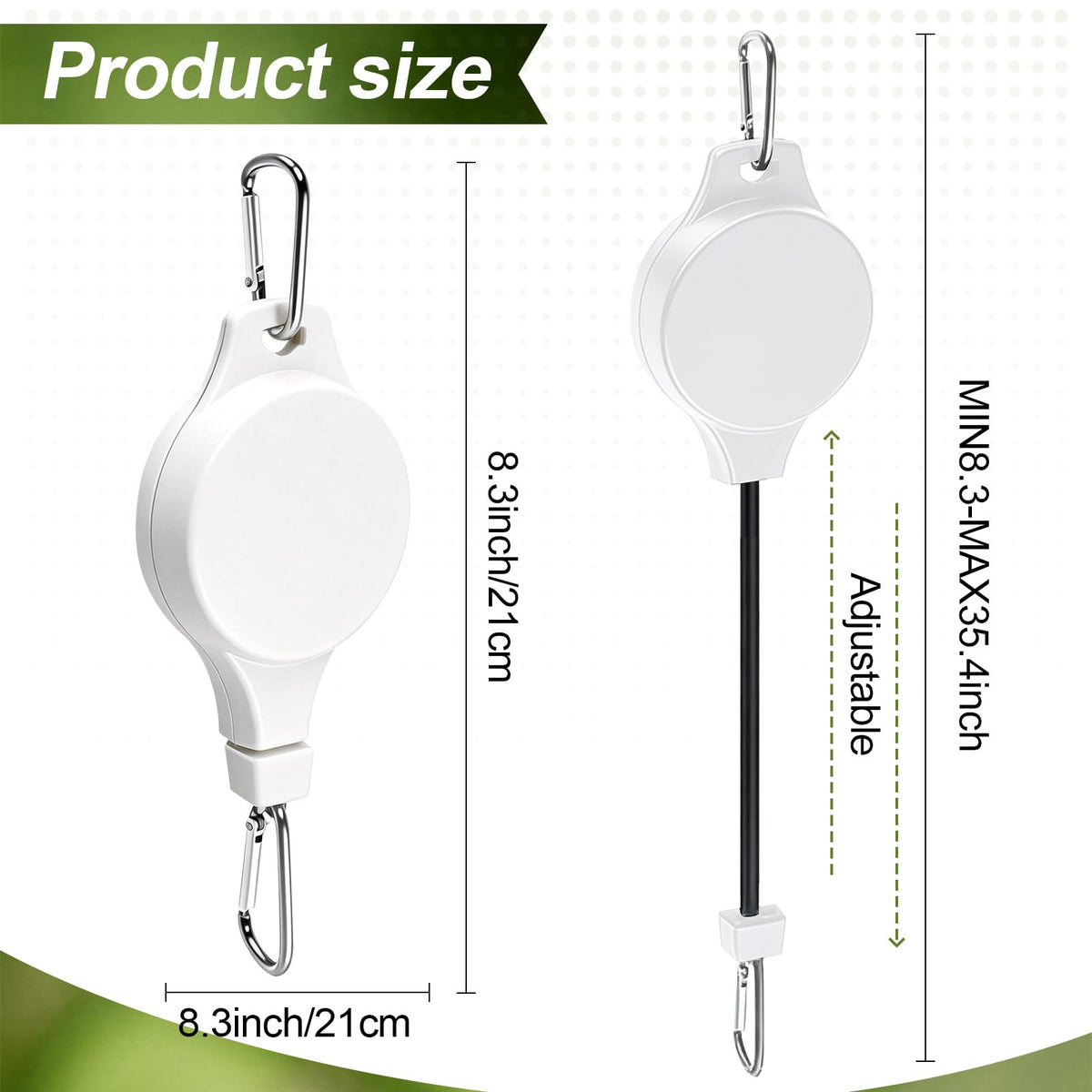 TERVEEX sturdy steel hook supports up to 15 lb per hanger.