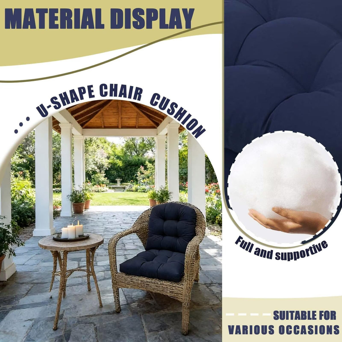 TESICA cushion on porch seating for stylish outdoor lounging