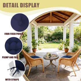 TESICA cushion on rattan chair adds refined indoor-outdoor charm
