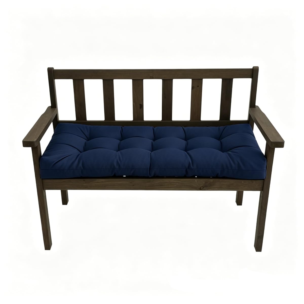 TESICA 40x20in navy bench cushion on outdoor furniture, weatherproof and comfortable.