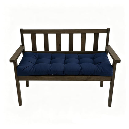TESICA 40x20in navy bench cushion on outdoor furniture, weatherproof and comfortable.