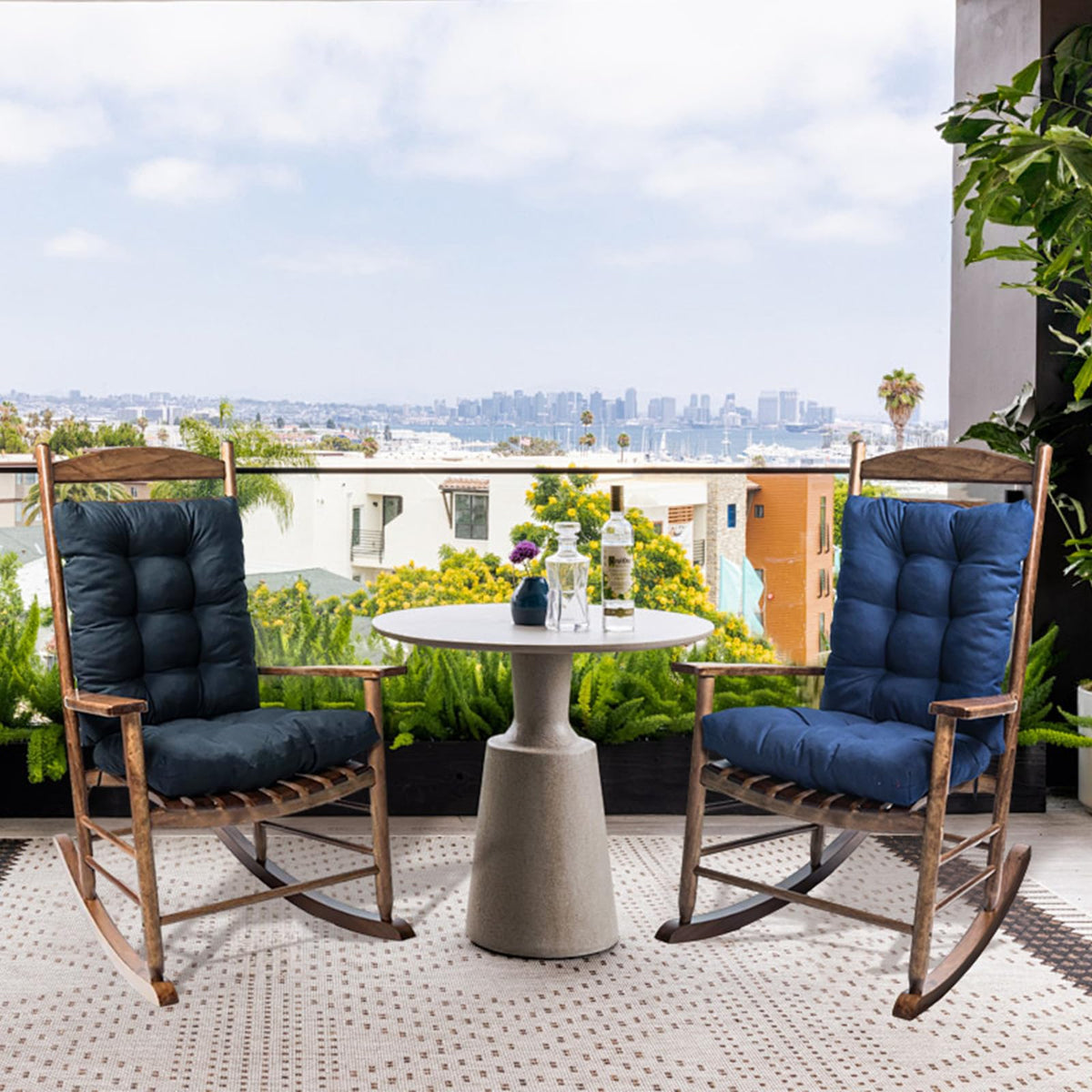 TESICA cane chair cushion providing lounge-friendly support