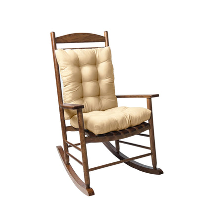 TESICA rocking chair cushion khaki with secure ties for outdoor comfort