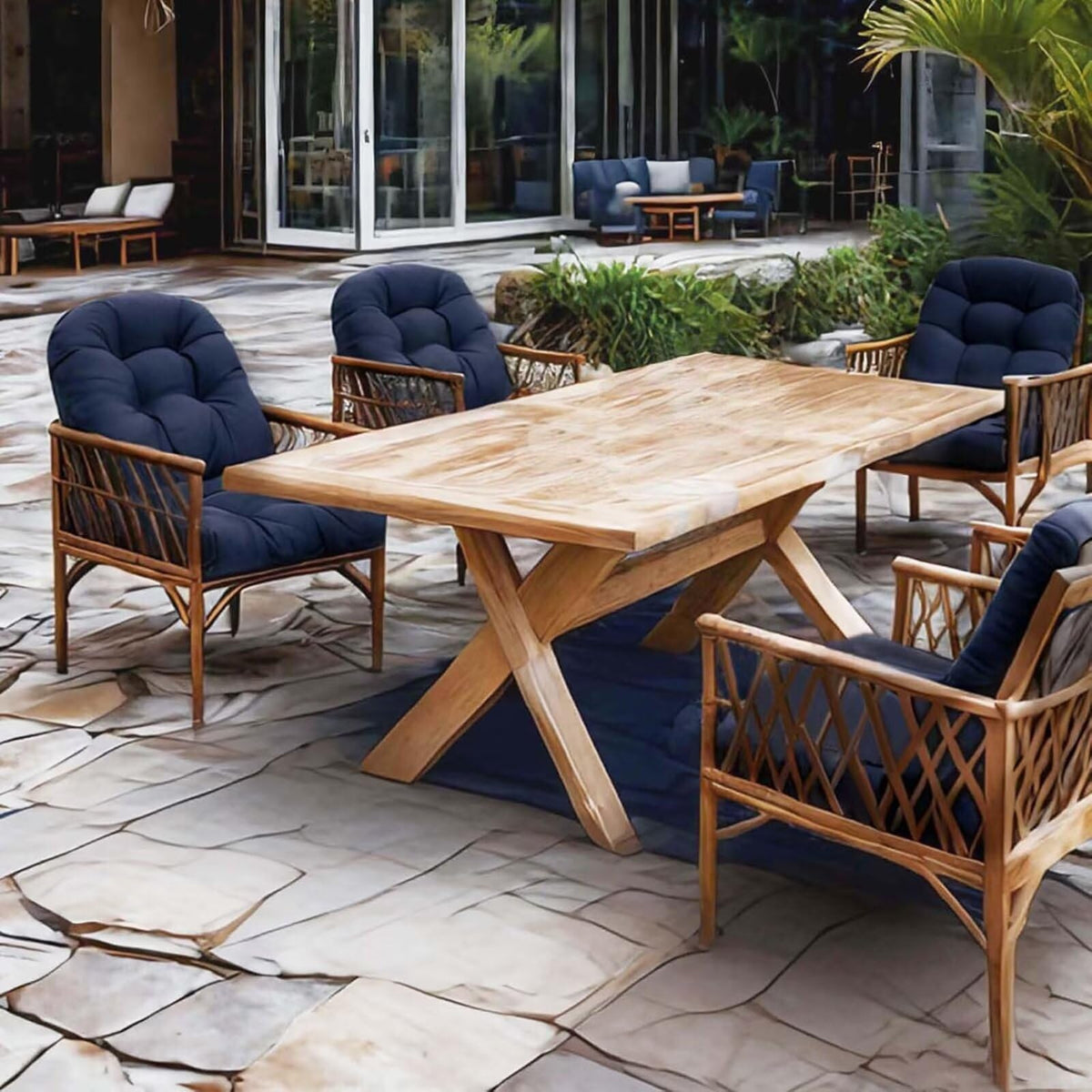 TESICA cushions with full-length ties secure on most chairs for steady use