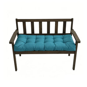 TESICA teal patio bench cushion 40x20 inches on a garden bench for outdoor comfort