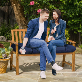 TESICA navy waterproof swing cushion ideal for patio lounging.