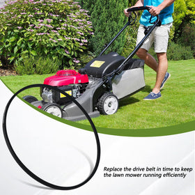 Mower performance improvement with Tesmirror drive V-belt on Honda HR2169 engine.