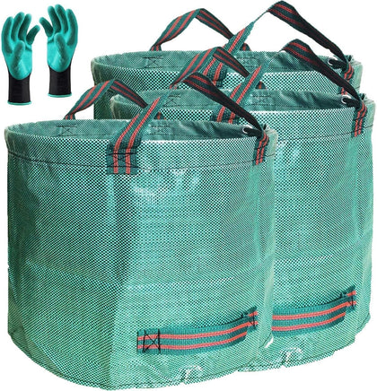 Tespher 106-gallon lawn bag shows 31-inch diameter for easy yard waste collection.