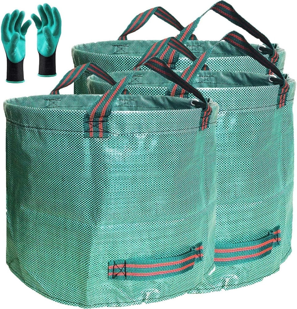 Tespher 106-gallon lawn bag shows 31-inch diameter for easy yard waste collection.