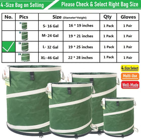 Tespher 19-inch diameter opening ideal for leaves and clippings.