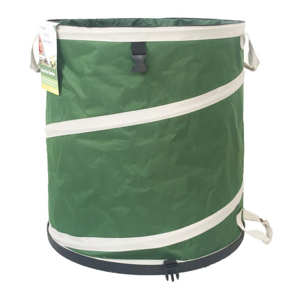 Tespher 46-gallon collapsible trash can with hard bottom, ideal for yard cleanup.