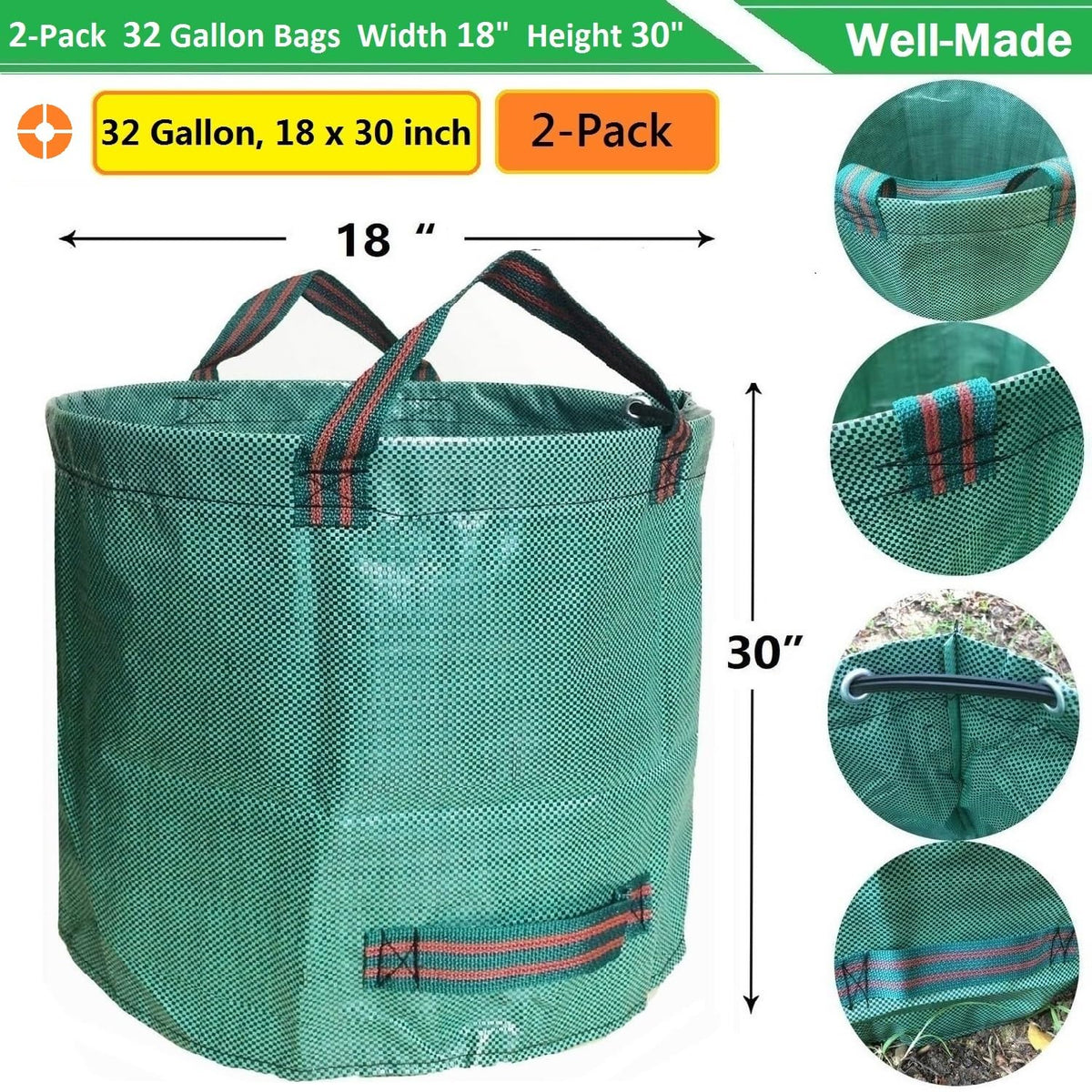 Tespher gardening gloves included for comfortable yard cleanup.