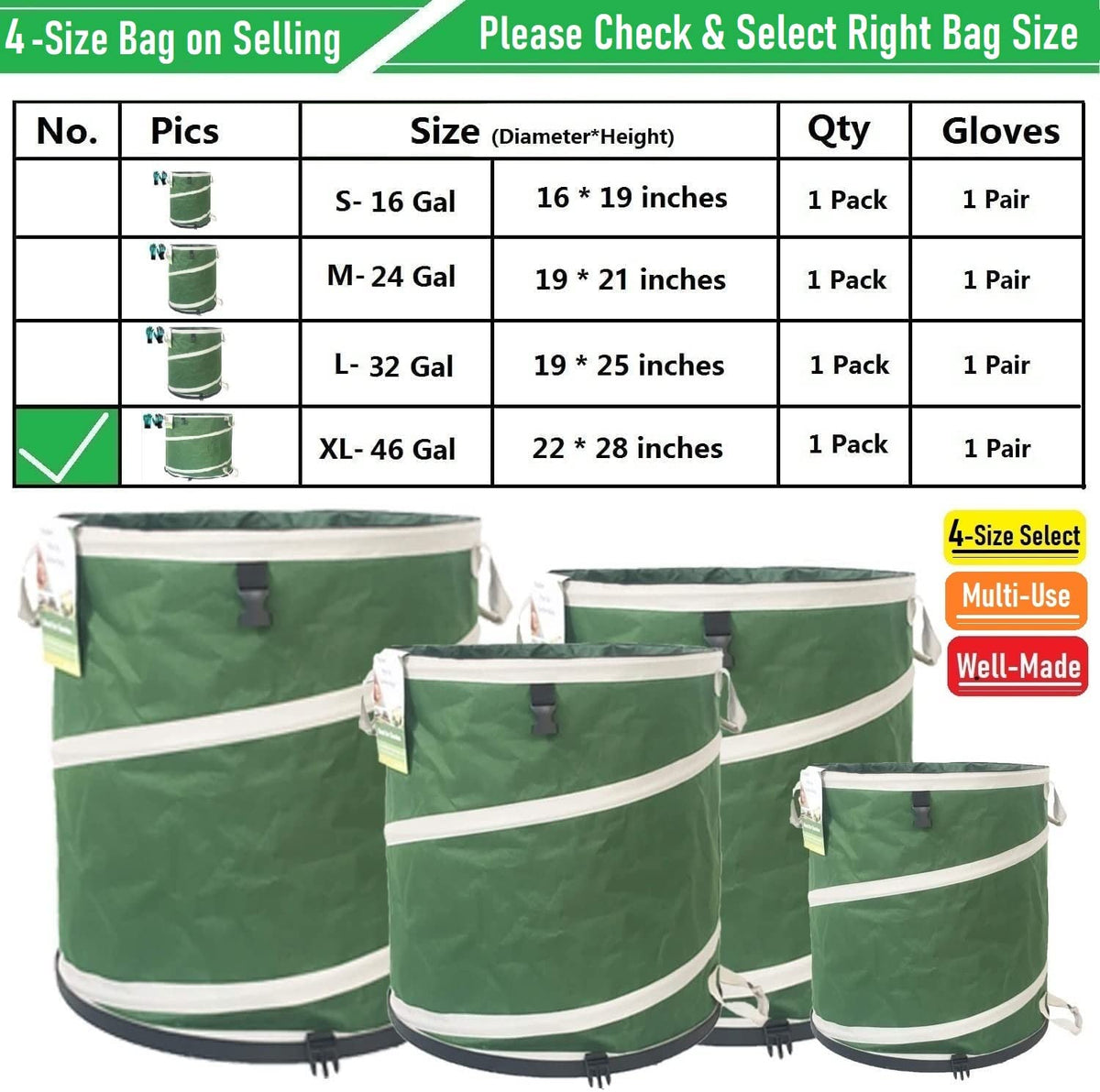 Tespher included gardening gloves pair for immediate yard tasks.