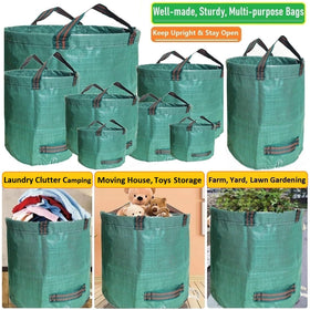 Tespher leaf bag features four reinforced handles for upright filling.