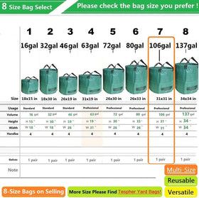 Tespher reusable yard waste bag helps reduce single-use waste during cleanup.
