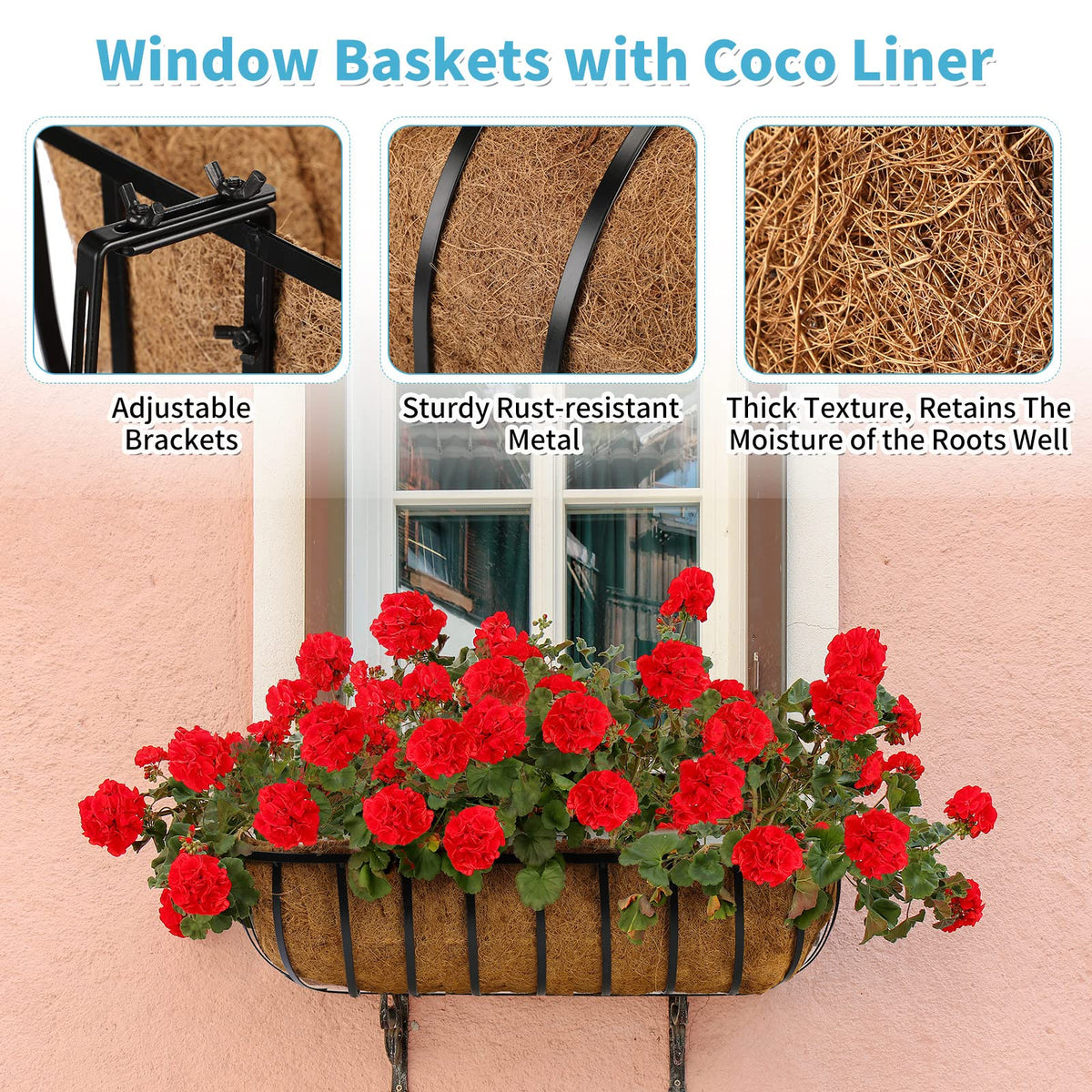 Tessco for you 30-inch planter provides ample space for herbs and flowers.