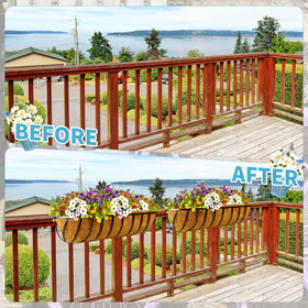 Tessco for you outdoor flower display creates a charming balcony scene.