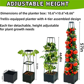 TESSTSY tomato planter box with self-watering reservoir keeps plants hydrated