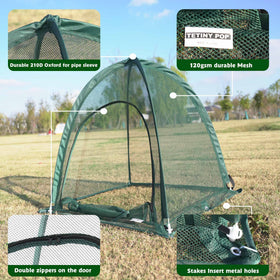 TETINY POP garden netting features zippered door for easy access to plants.