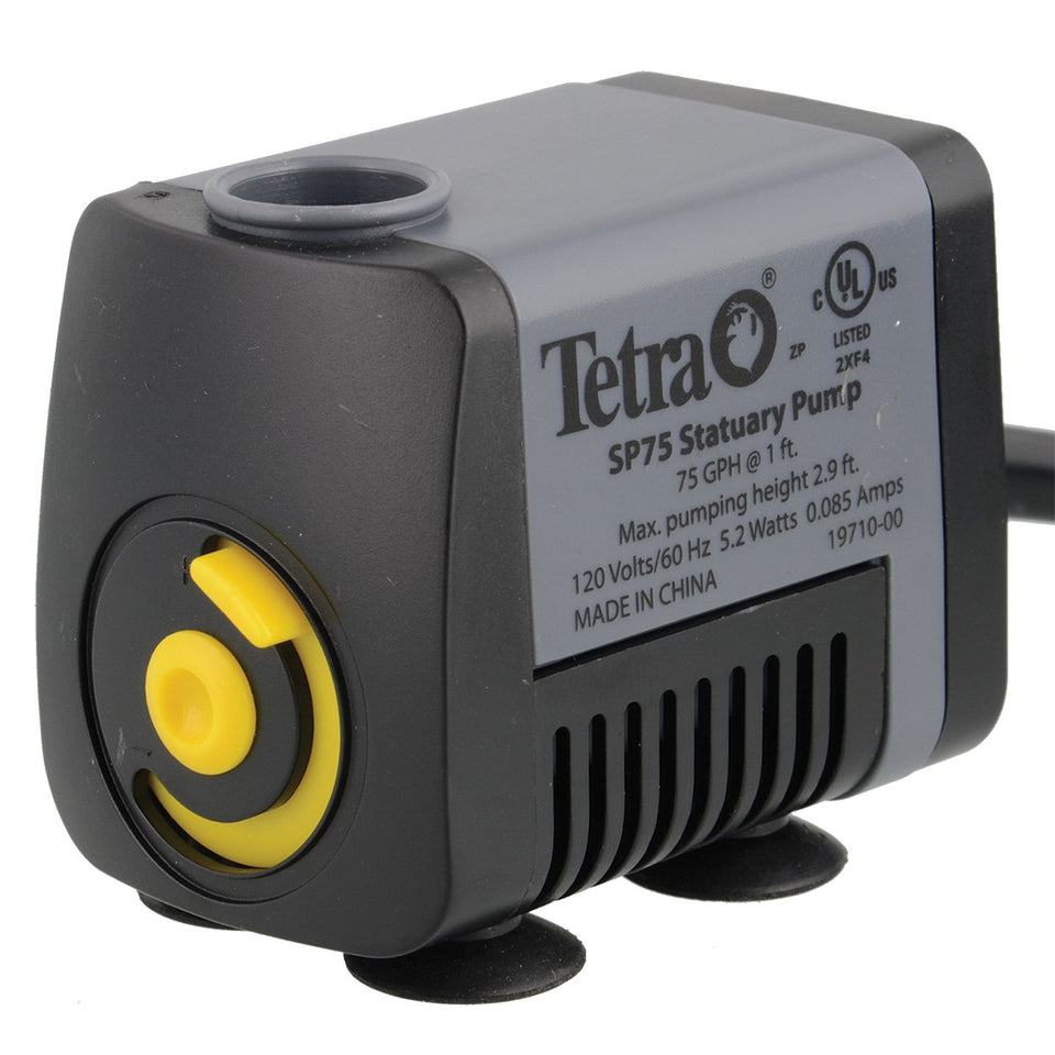 TetraPond Statuary Pump 75 GPH front view powers compact tabletop fountains