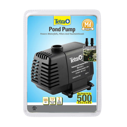 TetraPond water garden pump front view, compact and reliable for ponds