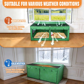 Tetuga Brooder Box zippered doors for easy access and ventilation.