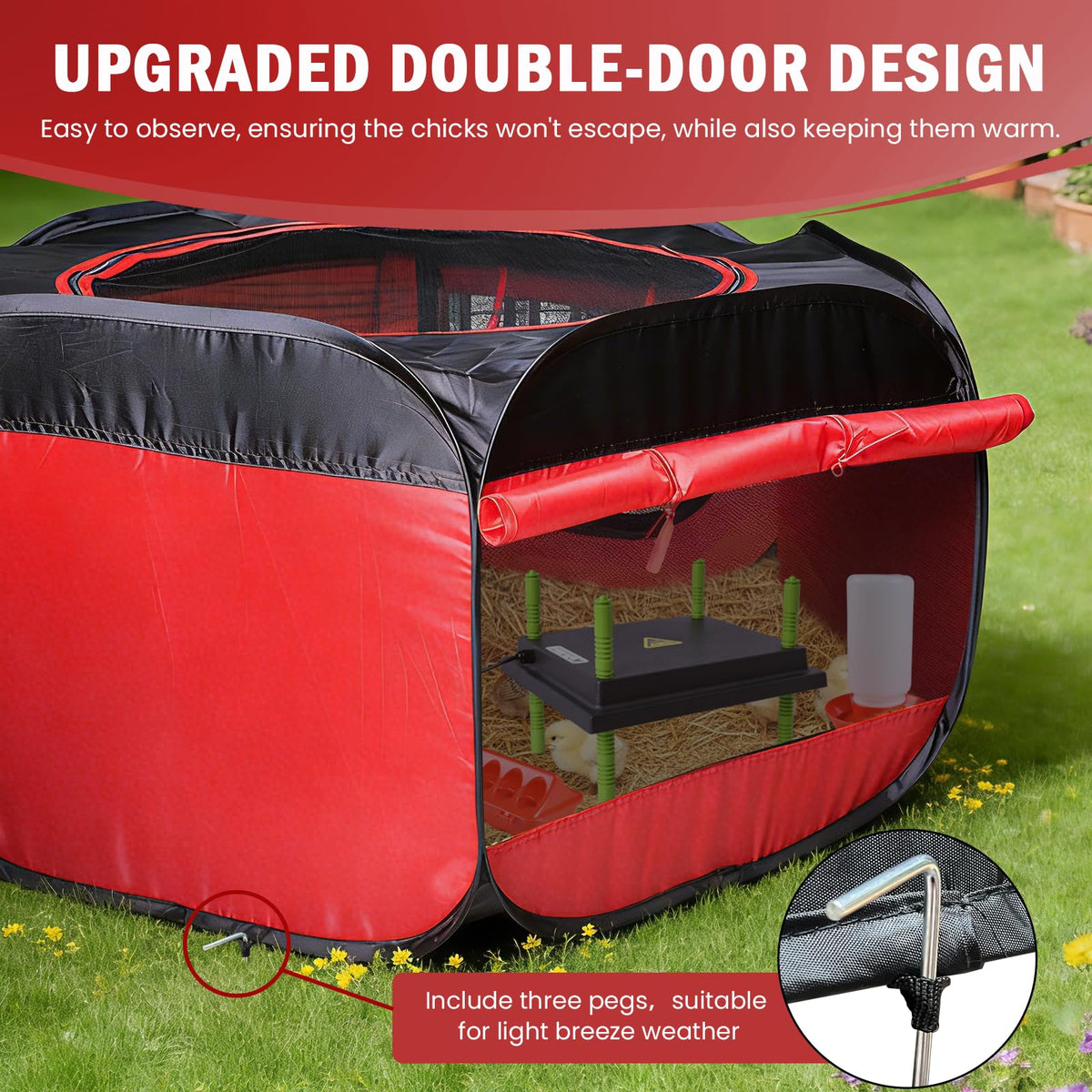 Tetuga compact foldable brooder for easy outdoor or indoor storage