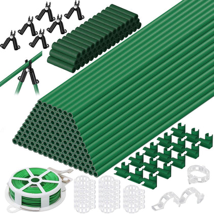 Tetutor garden stakes kit packaging shows value-packed DIY garden support
