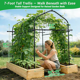 Tetutor heavy-duty 20mm steel frame stays sturdy under heavy crops.