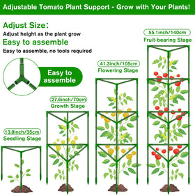 Height-adjustable trellis supports plants from 13.78 to 55.12 inches