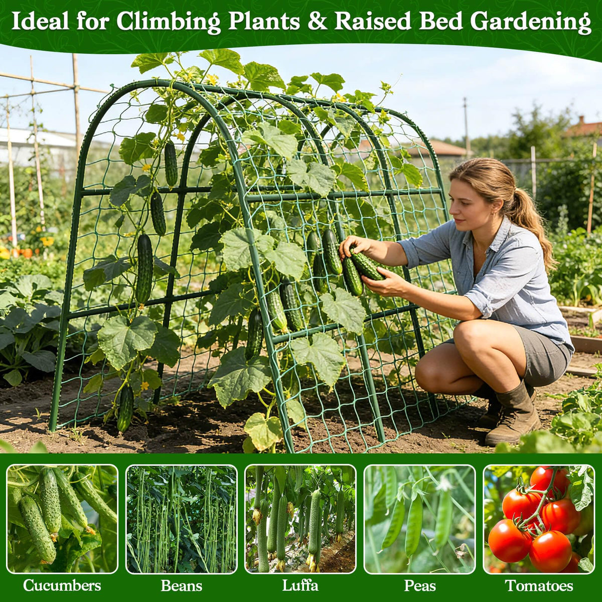 Tetutor trellis value package includes all components for versatile garden layouts.