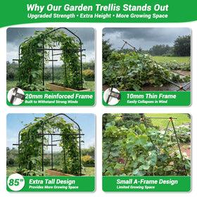 Tetutor u-frame design for better airflow around vines.
