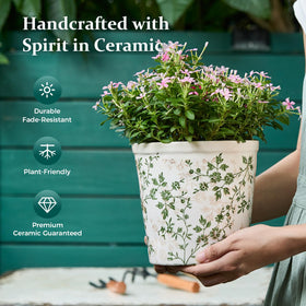 Teweiqi kiln-fired ceramic planter durable for long-term use